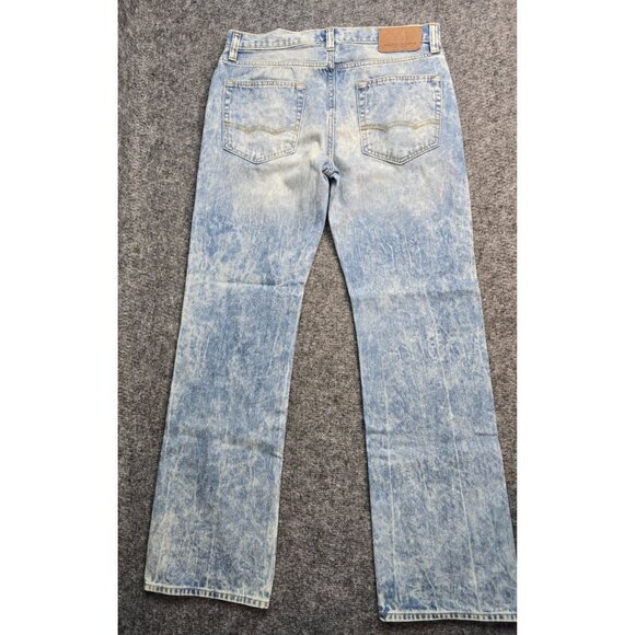 American Eagle Mens Original Bootcut Jeans 30x32 Light Acid Wash 100% Cotton - Picture 8 of 8